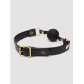 Черный кляп-шар Bound to You Faux Leather Ball Gag - Fifty Shades of Grey - купить с доставкой в Балашихе