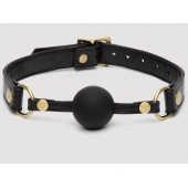 Черный кляп-шар Bound to You Faux Leather Ball Gag - Fifty Shades of Grey - купить с доставкой в Балашихе