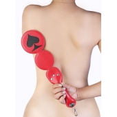 Шлёпалка  Пики  с анальным плагом - LOVETOY (А-Полимер) - купить с доставкой в Балашихе