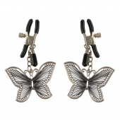 Зажимы на соски с бабочками Butterfly Nipple Clamps - Pipedream - купить с доставкой в Балашихе