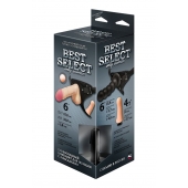 Черный пояс для женщин BEST SELECT с 3 насадками - LOVETOY (А-Полимер) - купить с доставкой в Балашихе
