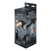 Черный женский пояс BEST SELECT с 3 насадками и вибрацией - LOVETOY (А-Полимер) - купить с доставкой в Балашихе
