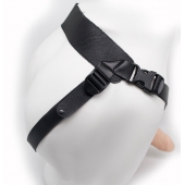 Пустотелый фаллопротез-реалистик на ремешках с заклепками - 18 см. - LOVETOY (А-Полимер) - купить с доставкой в Балашихе