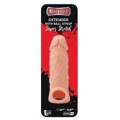 Телесная насадка EXTENDER WITH BALL STRAP 5.5 - 14 см. - Dream Toys - в Балашихе купить с доставкой