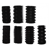 Набор из 7 черных насадок PENIS SLEEVES SET - Dream Toys - в Балашихе купить с доставкой