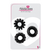 Набор из 3 черных эрекционных колец SET OF 3 COCKRINGS - Dream Toys - в Балашихе купить с доставкой