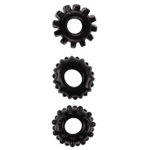 Набор из 3 черных эрекционных колец SET OF 3 COCKRINGS - Dream Toys - в Балашихе купить с доставкой