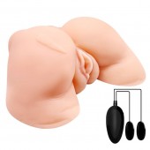 Телесная вибровагина Julie с 2 рабочими отверстиями - Baile - в Балашихе купить с доставкой