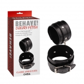 Черные оковы Classic Ankle Cuffs - Chisa - купить с доставкой в Балашихе