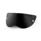 Черная плотная кожаная маска на глаза - БДСМ Арсенал - купить с доставкой в Балашихе