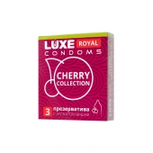 Презервативы с ароматом вишни LUXE Royal Cherry Collection - 3 шт. - Luxe - купить с доставкой в Балашихе