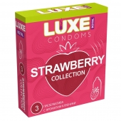Презервативы с ароматом клубники LUXE Royal Strawberry Collection - 3 шт. - Luxe - купить с доставкой в Балашихе
