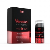 Жидкий интимный гель с эффектом вибрации Vibration! Strawberry - 15 мл. - INTT - купить с доставкой в Балашихе