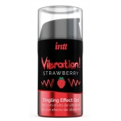 Жидкий интимный гель с эффектом вибрации Vibration! Strawberry - 15 мл. - INTT - купить с доставкой в Балашихе