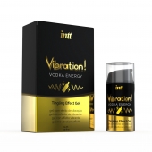 Жидкий интимный гель с эффектом вибрации Vibration! Vodka Energy - 15 мл. - INTT - купить с доставкой в Балашихе
