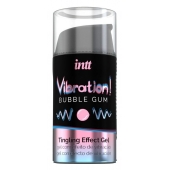 Жидкий интимный гель с эффектом вибрации Vibration! Bubble Gum - 15 мл. - INTT - купить с доставкой в Балашихе