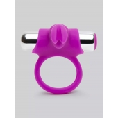 Лиловое виброкольцо с пультом ДУ Remote Control Cock Ring - Happy Rabbit - в Балашихе купить с доставкой