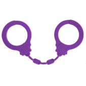 Фиолетовые силиконовые наручники Suppression - Lola Games - купить с доставкой в Балашихе