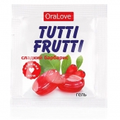 Гель-смазка Tutti-frutti со вкусом барбариса - 4 гр. - Биоритм - купить с доставкой в Балашихе