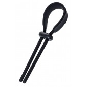 Черное эрекционное лассо на пенис Keb - A-toys - в Балашихе купить с доставкой