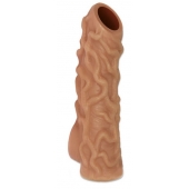 Телесная насадка с венками и открытой головкой Nude Sleeve S - 10 см. - KOKOS - в Балашихе купить с доставкой