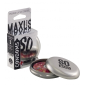 Экстремально тонкие презервативы в железном кейсе MAXUS Extreme Thin - 3 шт. - Maxus - купить с доставкой в Балашихе