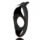Черное эрекционное кольцо с двумя моторами Zeus Dual Vibe Cock Ring - FeelzToys - в Балашихе купить с доставкой