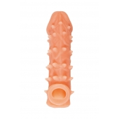 Телесная закрытая насадка с пупырышками Cock Sleeve Size L - 17,6 см. - KOKOS - в Балашихе купить с доставкой