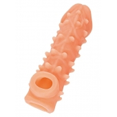 Телесная закрытая насадка с пупырышками Cock Sleeve Size L - 17,6 см. - KOKOS - в Балашихе купить с доставкой