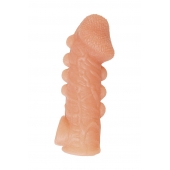 Телесная закрытая насадка с шишечками Cock Sleeve Size S - 13,8 см. - KOKOS - в Балашихе купить с доставкой