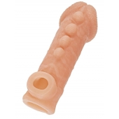 Телесная закрытая насадка с шишечками Cock Sleeve Size S - 13,8 см. - KOKOS - в Балашихе купить с доставкой