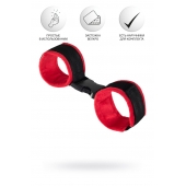 Красно-черные велюровые оковы Anonymo - ToyFa - купить с доставкой в Балашихе