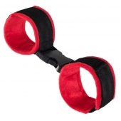 Красно-черные велюровые оковы Anonymo - ToyFa - купить с доставкой в Балашихе