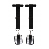 Черно-серебристые фиксаторы для рук на дверь Anonymo - ToyFa - купить с доставкой в Балашихе