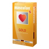 Презервативы Masculan Ultra Gold с золотым напылением и ароматом ванили - 10 шт. - Masculan - купить с доставкой в Балашихе