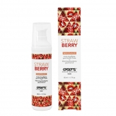 Разогревающее массажное масло  с ароматом клубники Gourmet Strawberry - 50 мл. - Exsens - купить с доставкой в Балашихе