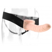 Полый страпон 8  Hollow Strap-On телесного цвета - 19 см. - Pipedream - купить с доставкой в Балашихе