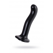 Черный стимулятор для пар P G-Spot Dildo Size M - 18 см. - Strap-on-me - в Балашихе купить с доставкой