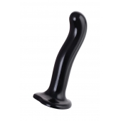 Черный стимулятор для пар P G-Spot Dildo Size M - 18 см. - Strap-on-me - в Балашихе купить с доставкой