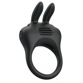 Черное эрекционное кольцо с вибрацией Davion - Baile - в Балашихе купить с доставкой