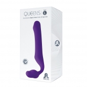 Фиолетовый безремневой страпон Queens L - Adrien Lastic - купить с доставкой в Балашихе