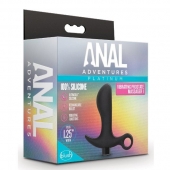 Черный анальный вибратор Silicone Vibrating Prostate Massager 01 - 10,8 см. - Blush Novelties - в Балашихе купить с доставкой
