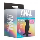 Черный анальный вибромассажёр Silicone Vibrating Prostate Massager 02 - 10,8 см. - Blush Novelties - в Балашихе купить с доставкой