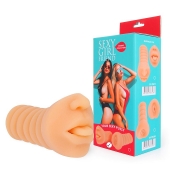 Телесный мастурбатор-ротик с высунутым язычком - Bior toys - в Балашихе купить с доставкой