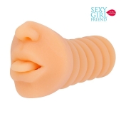 Телесный мастурбатор-ротик с высунутым язычком - Bior toys - в Балашихе купить с доставкой