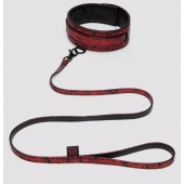 Стильный ошейник с поводком Reversible Faux Leather Collar and Lead - Fifty Shades of Grey - купить с доставкой в Балашихе
