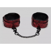 Красно-черные оковы Reversible Faux Leather Ankle Cuffs - Fifty Shades of Grey - купить с доставкой в Балашихе