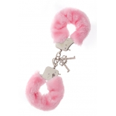 Металлические наручники с розовой меховой опушкой METAL HANDCUFF WITH PLUSH PINK - Dream Toys - купить с доставкой в Балашихе