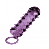 Закрытая фиолетовая насадка с пупырышками SAMURAI PENIS SLEEVE PURPLE - 14,5 см. - NMC - в Балашихе купить с доставкой