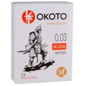 Презервативы с точками OKOTO Dotted - 3 шт. - Sitabella - купить с доставкой в Балашихе